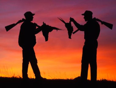 Two Hunters, Two Pheasaants